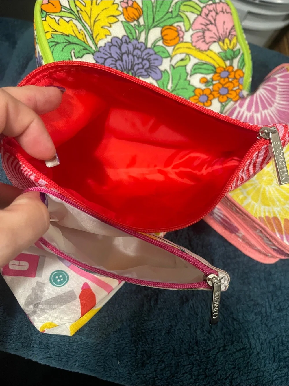 Clinique Makeup Bags/ Pouch Collection - Pink, Yellow, Green, Purple, Red